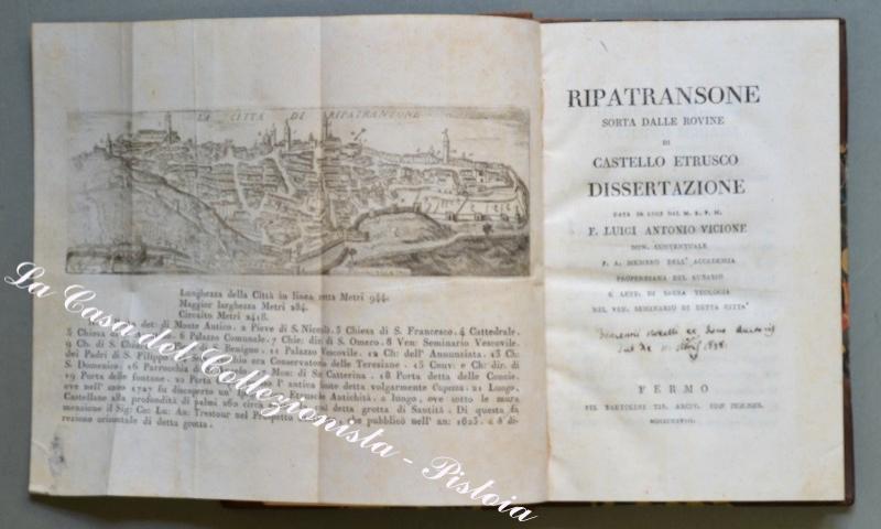 Marche - Ripatransone. VICIONE ANTONIO LUIGI. RIPATRANSONE SORTA DALLE ROVINE …