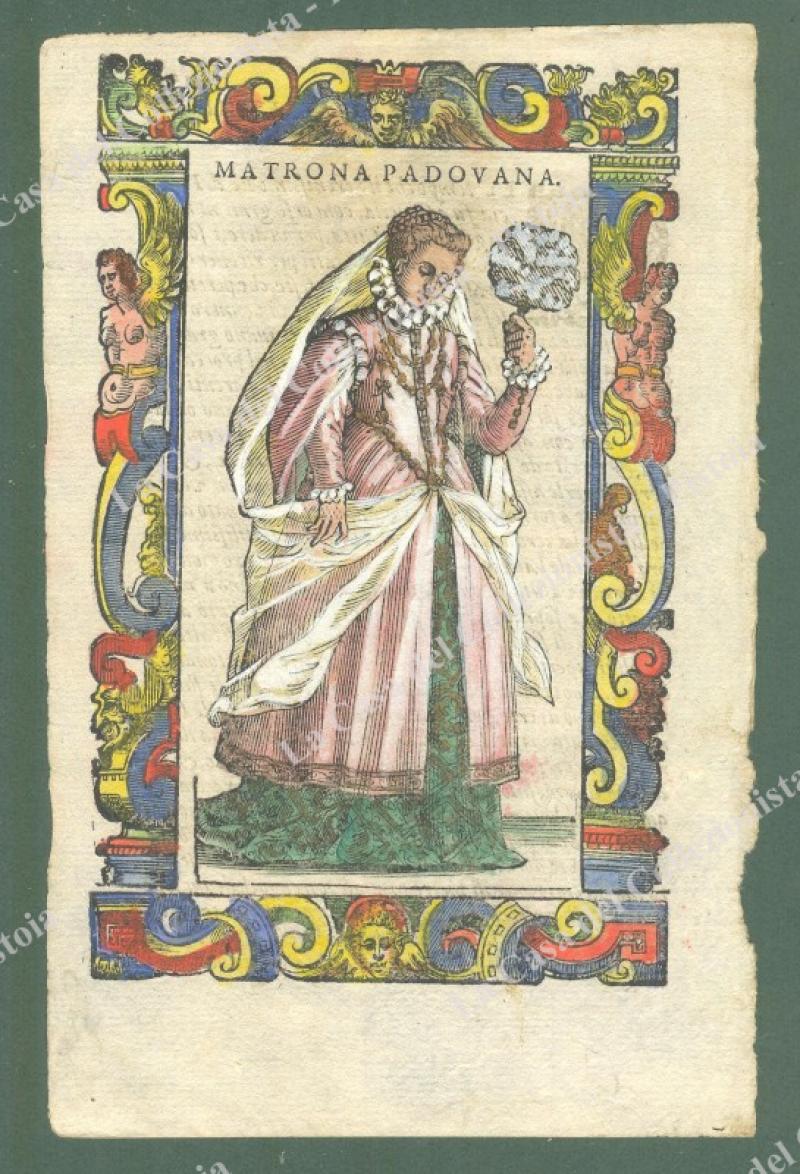 MATRONA PADOVANA. Xilografia, Vecellio, 1598