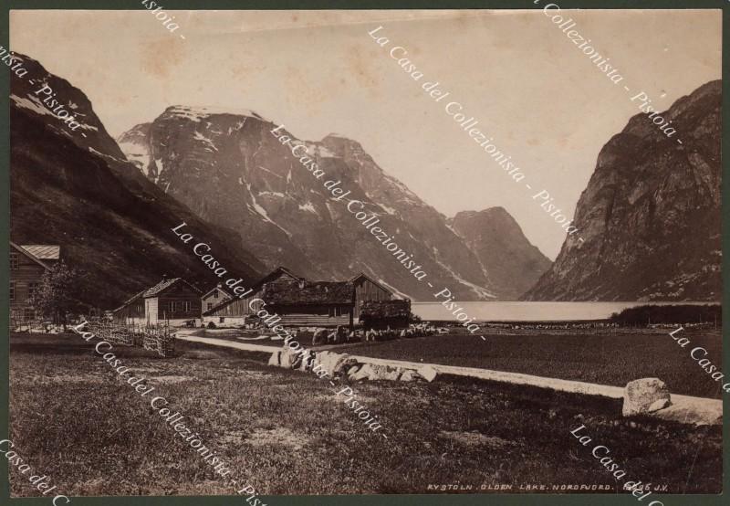 NORVEGIA. Rystoln, Olden Lake, Nord Fjord. Fotografia originale inizio &#39;900