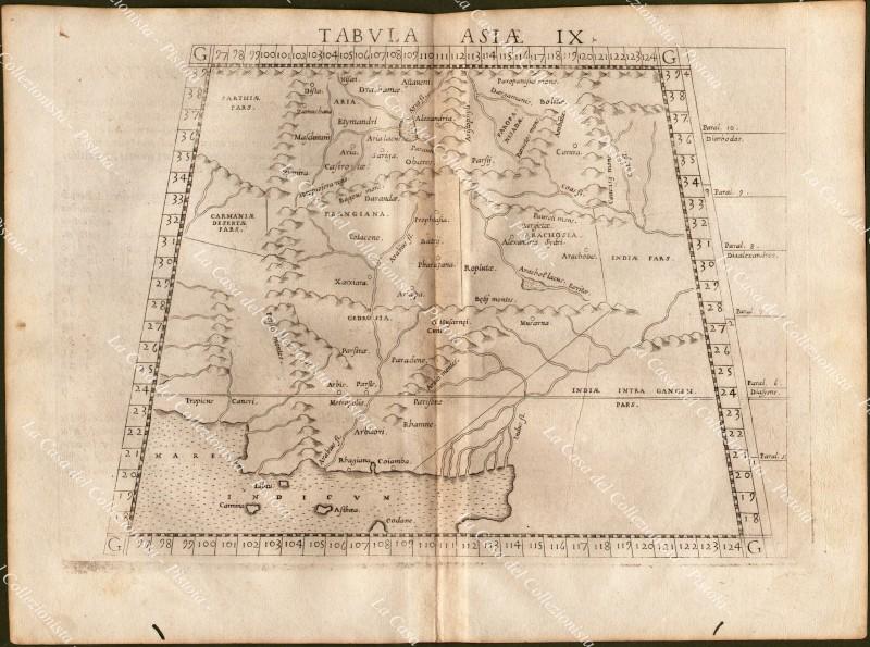 PAKISTAN, ASIA. ‚ÄúGEOGRAPHIA CL. TOLEMAEI ALEXANDRINI&quot;. Valgrisi,1562