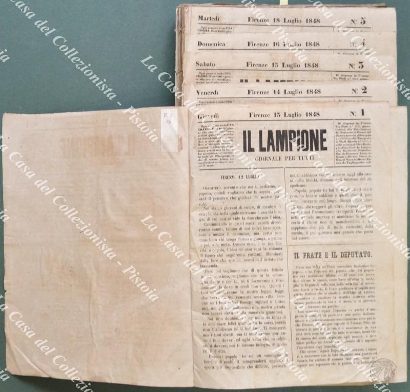 (Periodico ‚Äò800) IL LAMPIONE. Giornale per tutti. Disponiamo dei primi …