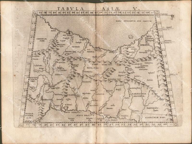 PERSIA, IRAN, Asia. ‚ÄúGEOGRAPHIA CL. TOLEMAEI ALEXANDRINI&quot;. Valgrisi,1562