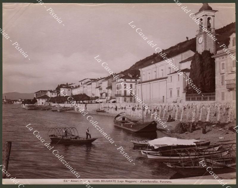 Piemonte, Lagio Maggiore. BELGIRATE. Grande fotografia, fine 1800