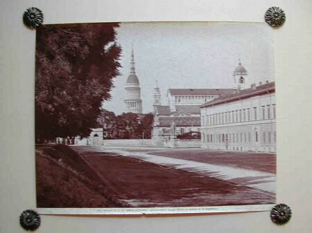 Piemonte. NOVARA. Largo Bellini e veduta di S. Gaudenzio. Fotografia …