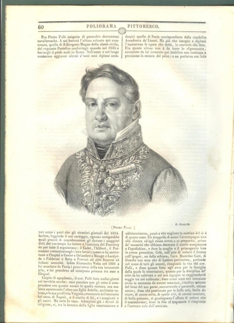 PIETRO PULLI di Terlizzi (Bari). Fascicolo intero del Poliorama Pittoresco