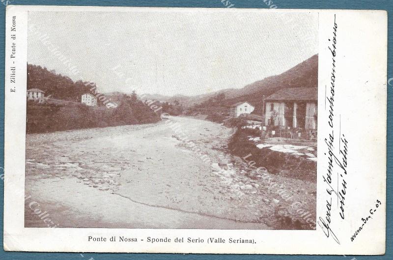 PONTE DI NOSSA, Bergamo. Sponde del Serio. Cartolina d&#39;epoca viaggiata …