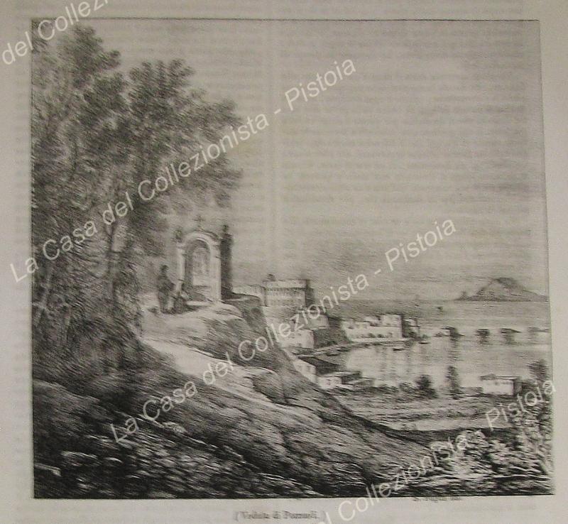 POZZUOLI, Campania. Veduta generale. Poliorama Pittoresco 1839