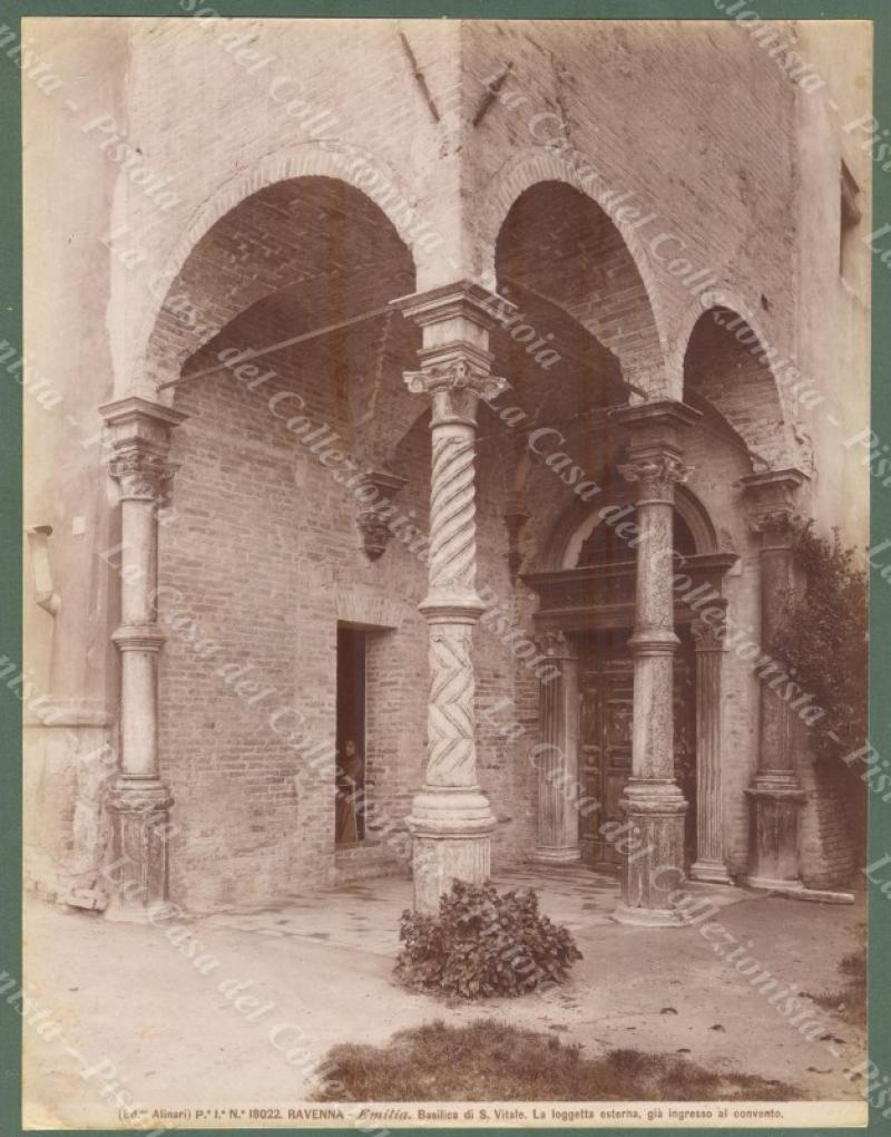 RAVENNA. Basilica di S.Vitale. La loggetta esterna. Foto Alinari all&#39;albumina, …