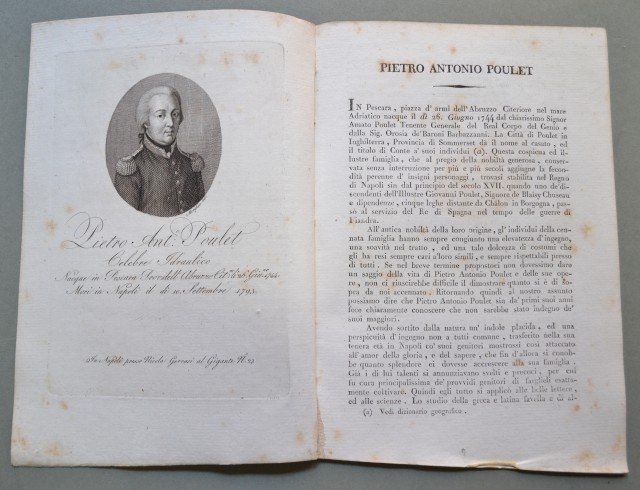 REGNO DI NAPOLI. Abruzzo. PIETRO ANTONIO POULET. Nacque in Pescara …