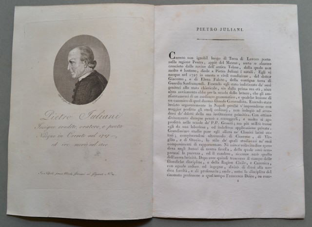 REGNO DI NAPOLI. Campania. JULIANI PIETRO, nacque a Cerreto nel …