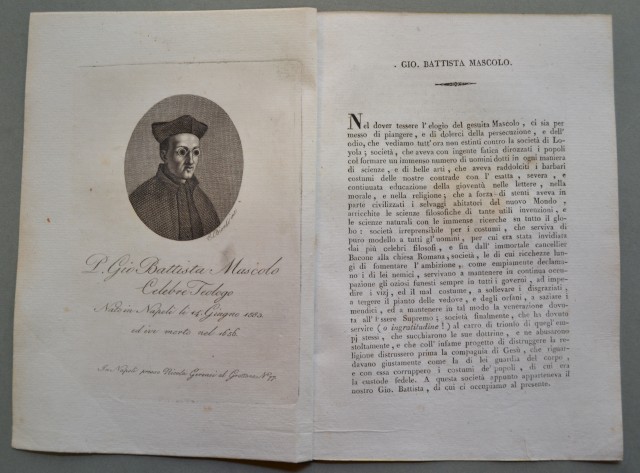 REGNO DI NAPOLI. Campania. MASCOLO GIO.BATTISTA, nacque a Napoli nel …