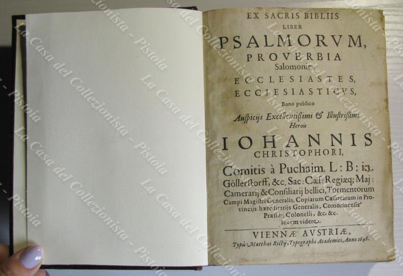 (Religione ‚Äì ediz. ‚Äò600) PUCHAIM JOHANN CHRISTOPH VON. EX SACRIS …