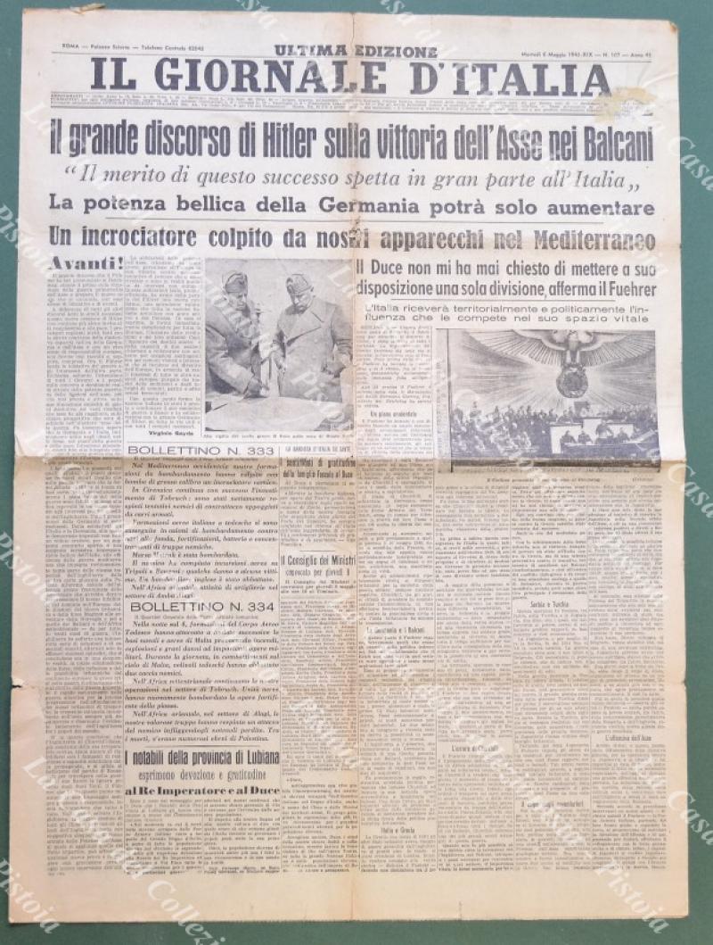 REPUBBLICA SOCIALE ITALIANA. IL GRANDE DISCORSO DI HITLER SULLA VITTORIA. …