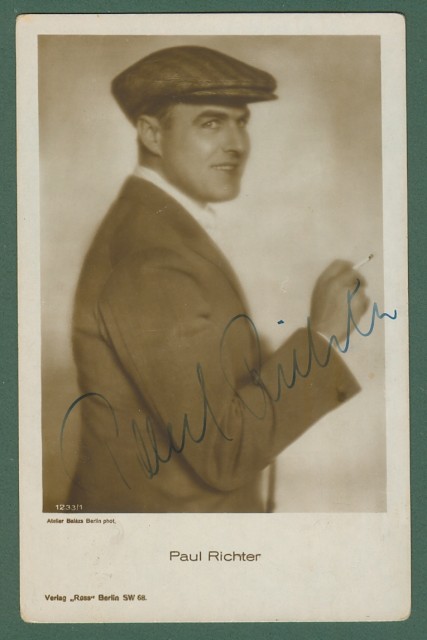 RICHTER PAUL (Vienna 1895 - Vienna 1961). Famoso attore cinematografico …