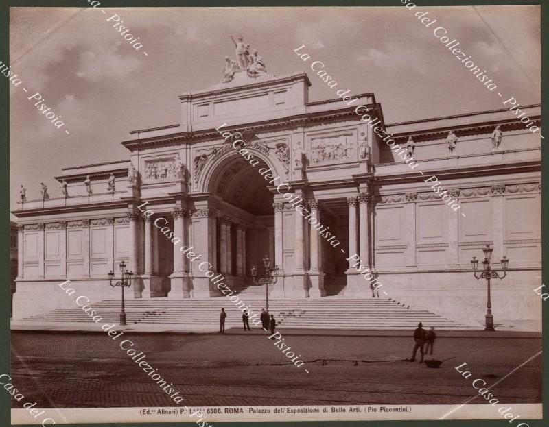 ROMA. Palazzo dell&#39;Esposizione di Belle Arti. Grande foto, fine 1800