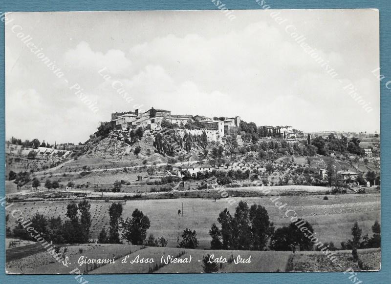 S.GIOVANNI D&#39;ASSO, Siena. Cartolina d&#39;epoca viaggiata