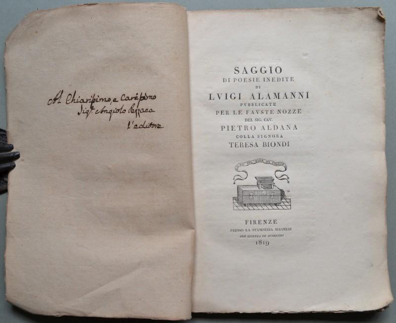 Saggio di poesie inedite di Luigi Alamanni pubblicate per le …