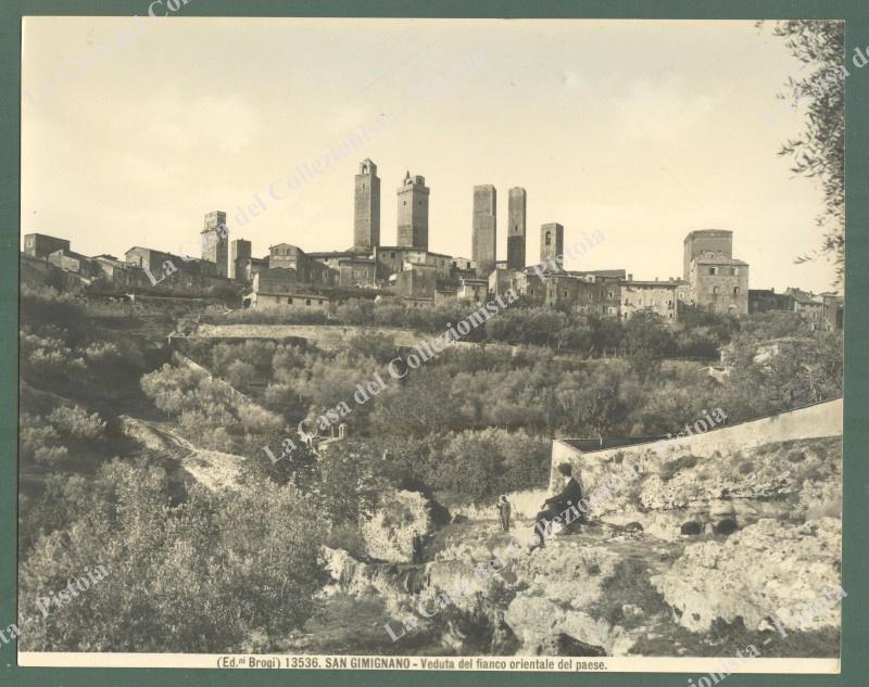 SAN GIMIGNANO, Siena. Veduta lato orientale. Foto originale Brogi, circa …