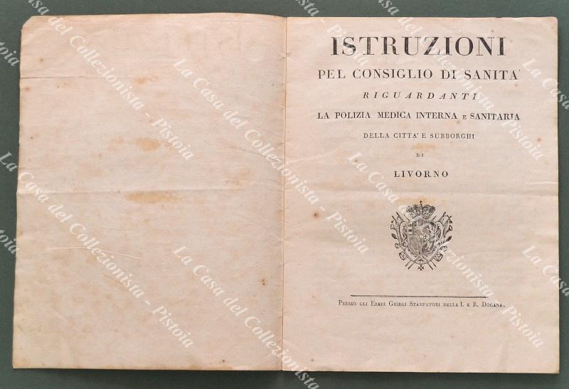 Sanit√†-Livorno. ISTRUZIONI PER CONSIGLIO DI SANITA&#39;. Anno 1819