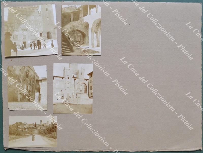 SIENA-SAN GIMIGNANO. 12 foto d&#39;epoca databili attorno al 1910