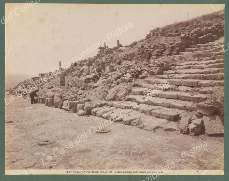 SOLUNTO, Sicilia. Rovine. Fotografia Alinari, circa 1890.