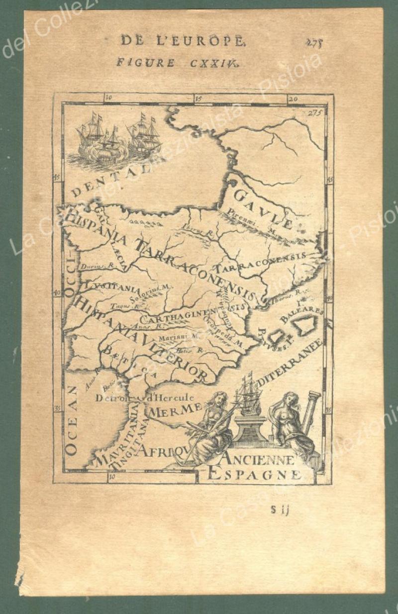 SPAGNA. ANCIENNE ESPAGNE. Acquaforte. Mallet, Parigi, 1683