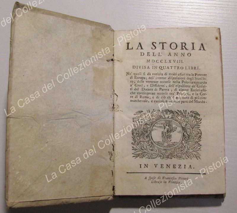 Storia -ediz.&#39;700. LA STORIA DELL&#39;ANNO 1768. Avvenimenti in Italia e …