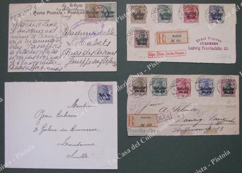 Storia postale estero. GERMANIA. Occupazione del Belgio, della Polonia e …