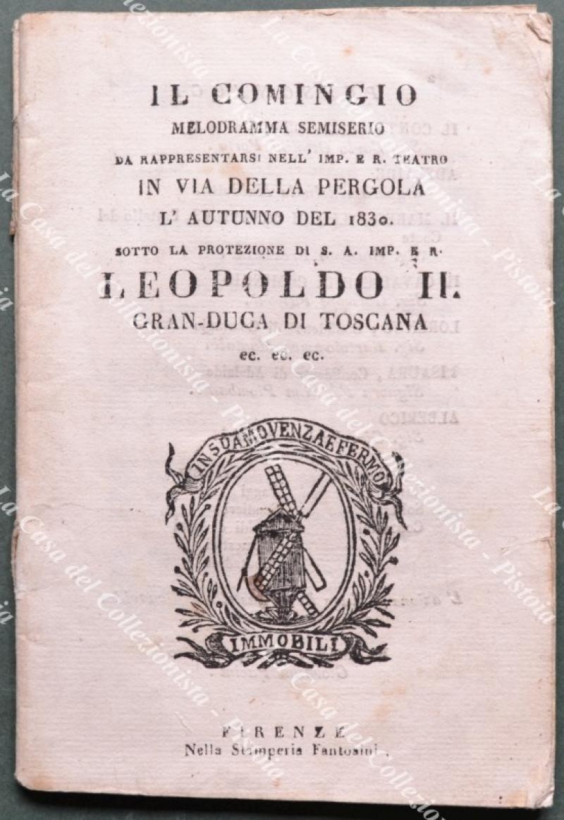 TEATRO. IL COMINGIO. Melodramma semiserio da rappresentarsi nell&#39;Imp. R. Teatro …