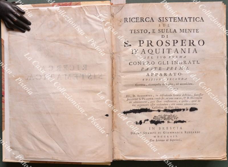 (Teologia, Giansenismo - ediz. ‚Äò700). VIATORE DA COCCAGLIO. RICERCA SISTEMATICA …