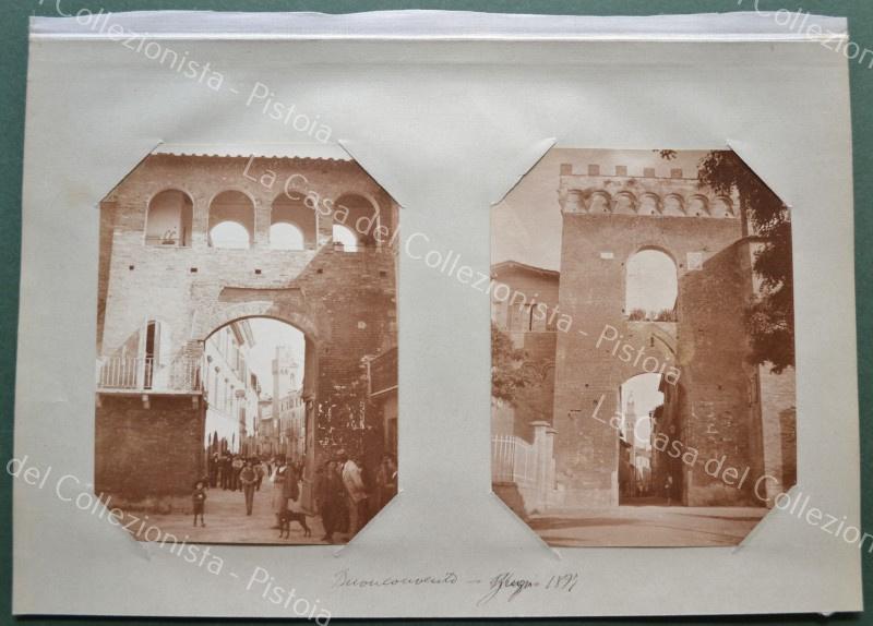 TOSCANA. BUONCONVENTO. 2 foto del maggio 1897