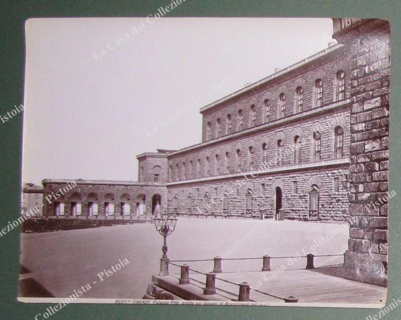 TOSCANA. FIRENZE. PALAZZO PITTI. Foto originale Alinari fine &#39;800 all&#39;albumina