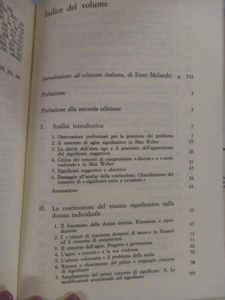 LA FENOMENOLOGIA DEL MONDO SOCIALE INTRODUZIONE DI ENZO MELADRI