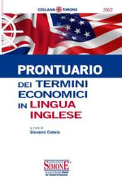 Prontuario dei termini economici in lingua inglese [Lingua inglese]