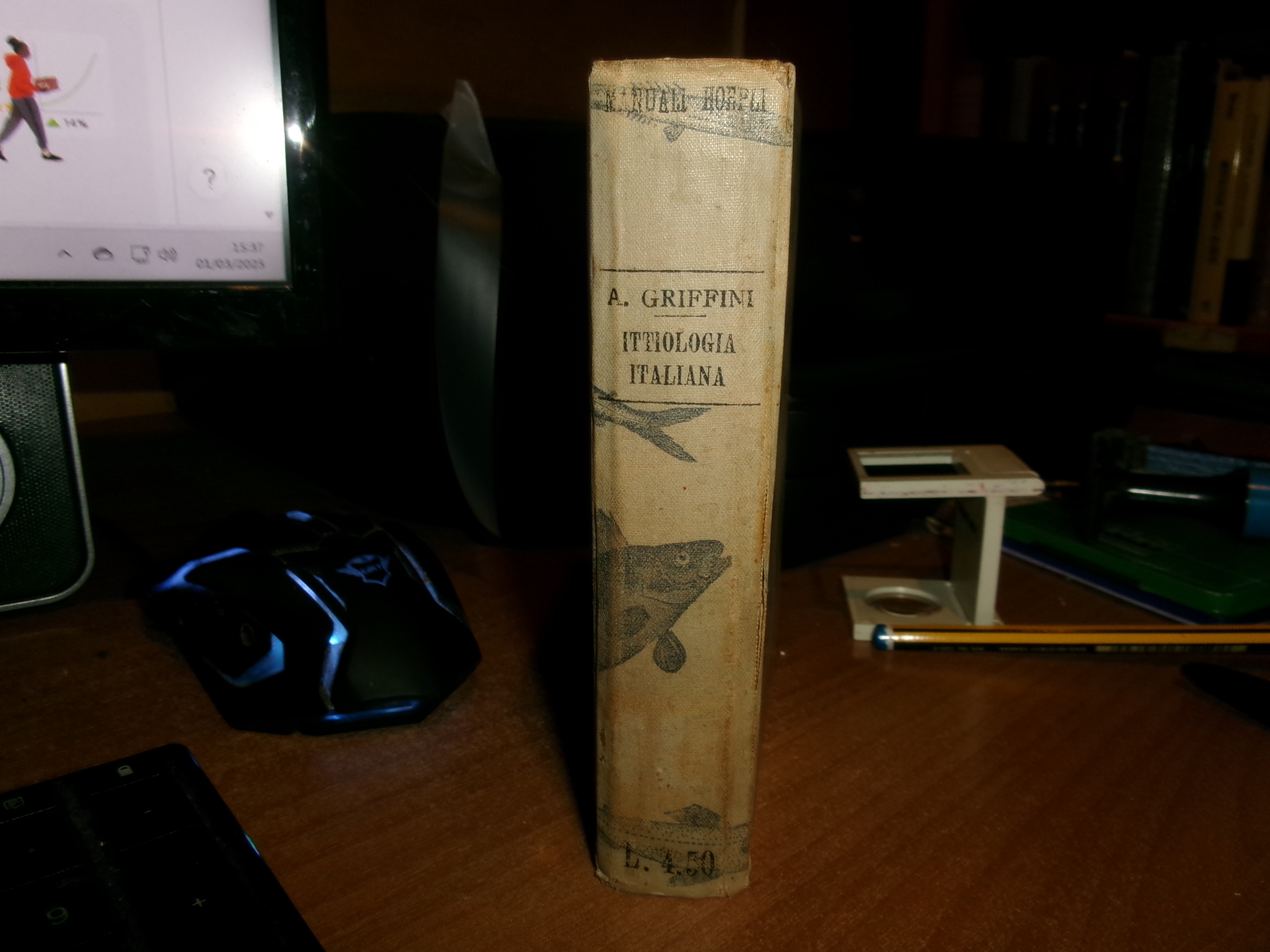 ACHILLE GRIFFINI. ITTIOLOGIA ITALIANA Descrizione dei Pesci di Mare...HOEPLI 1903