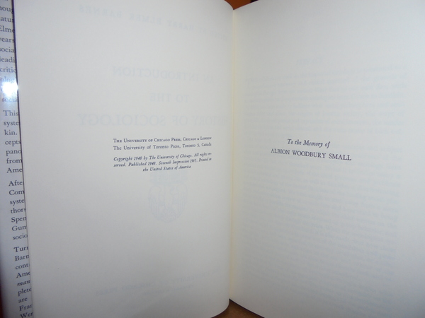 An Introduction to the HISTORY OF SOCIOLOGY