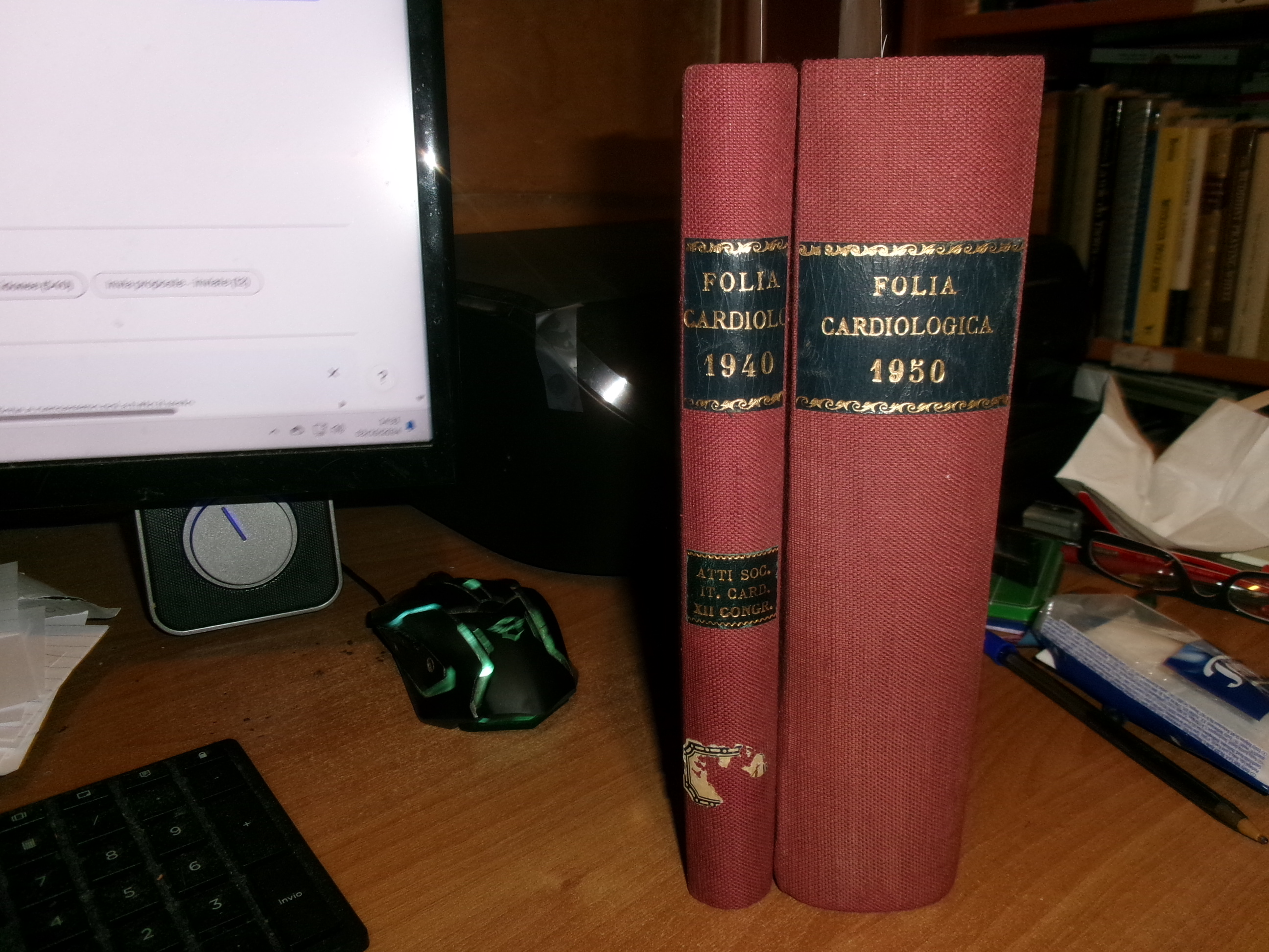 Autori Vari. FOLIA CARDIOLOGICA. Atti Soc. It. Card. 1940/1950