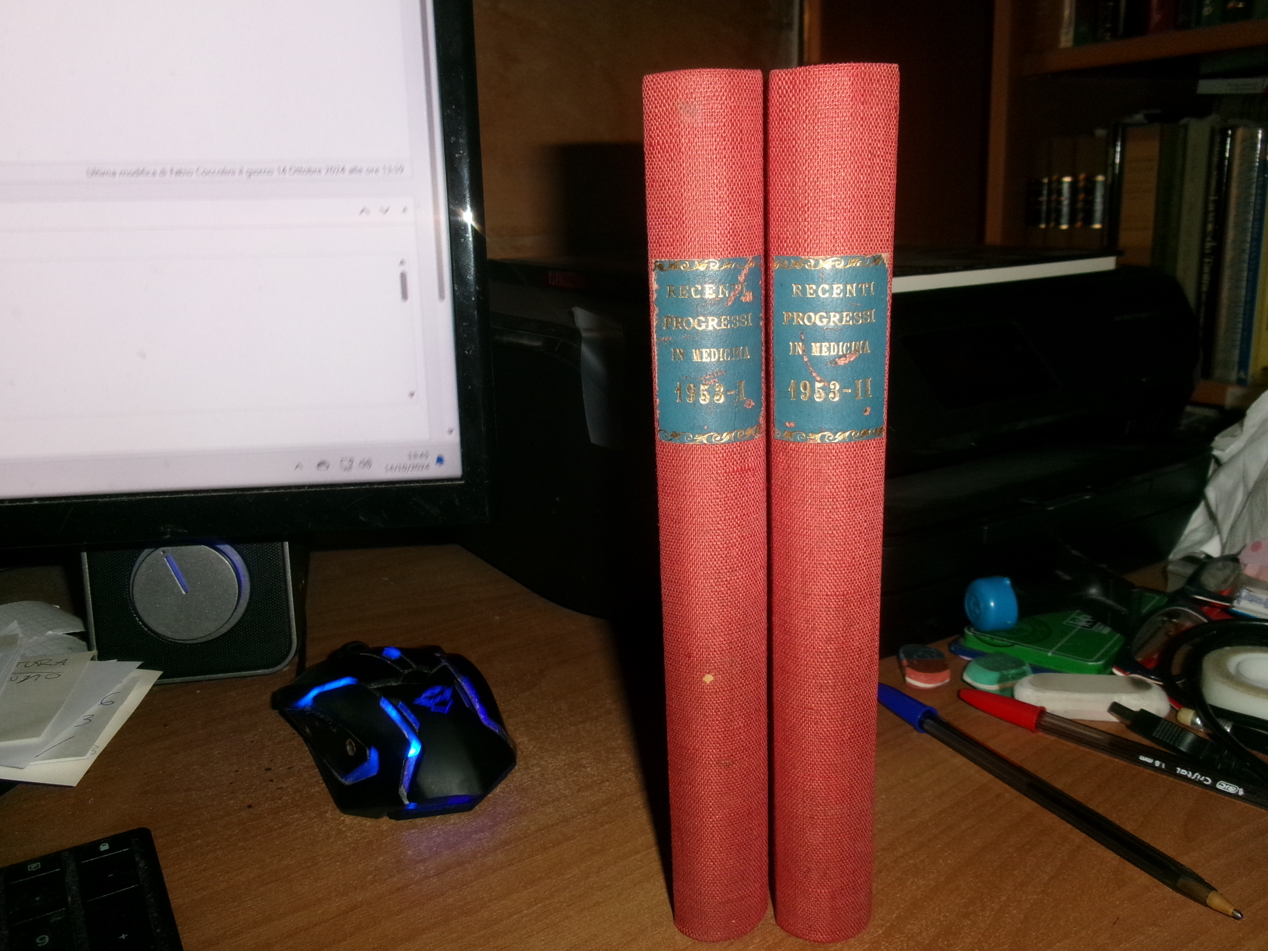 AUTORI VARI. RECENTI PROGRESSI in MEDICINA 1953. 2 volumi ex …