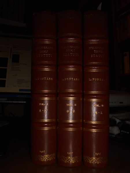 Bibliografia degli STATUTI dei Comuni dell' Italia Superiore