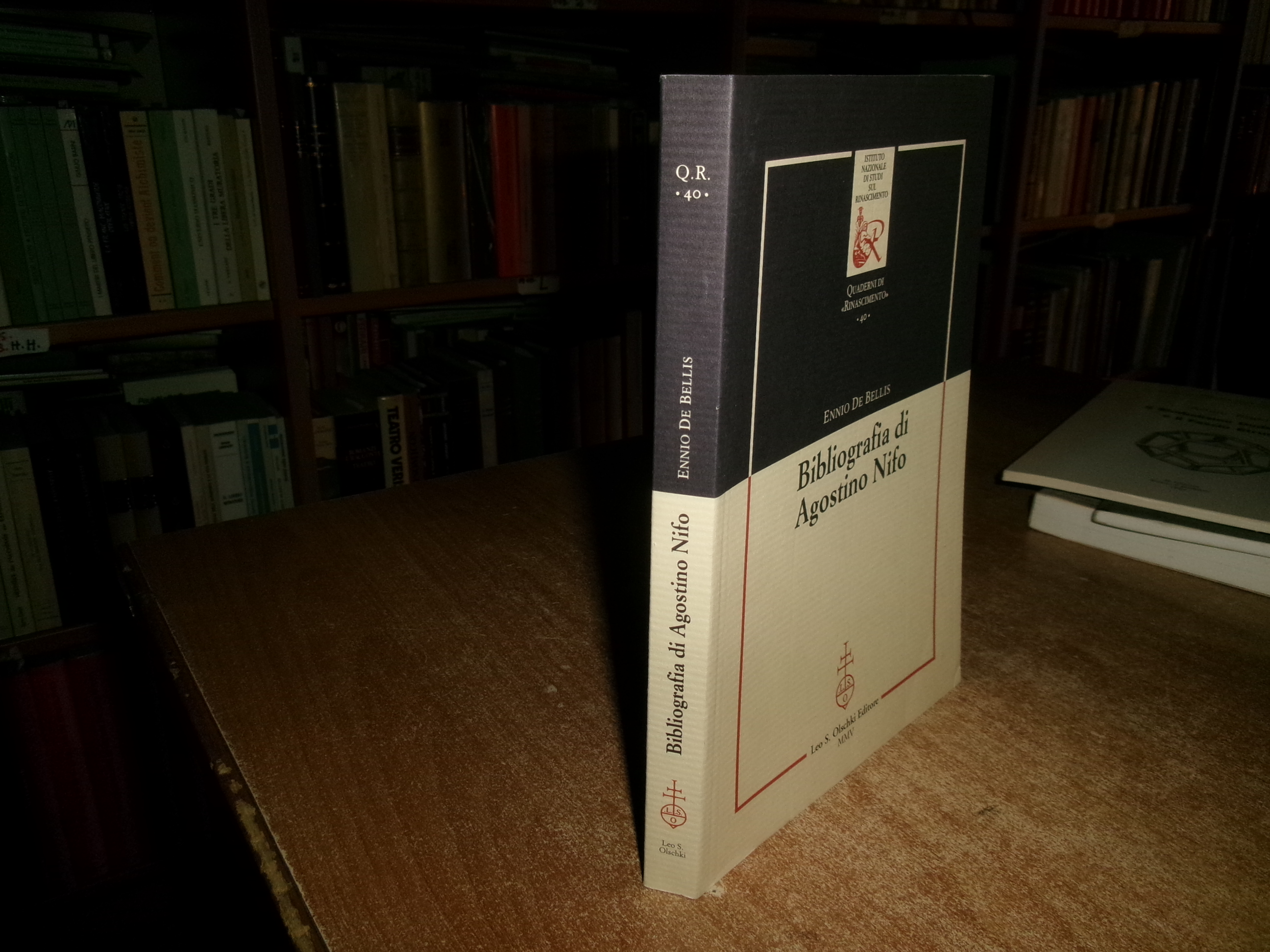 Bibliografia di Agostino Nifo. ENNIO DE BELLIS 2005