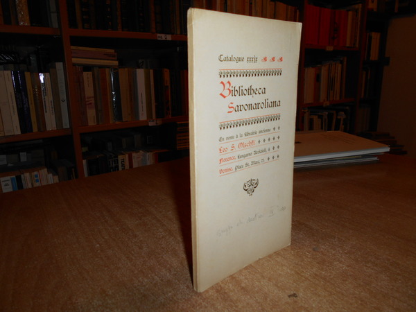 BIBLIOTHECA SAVONAROLIANA