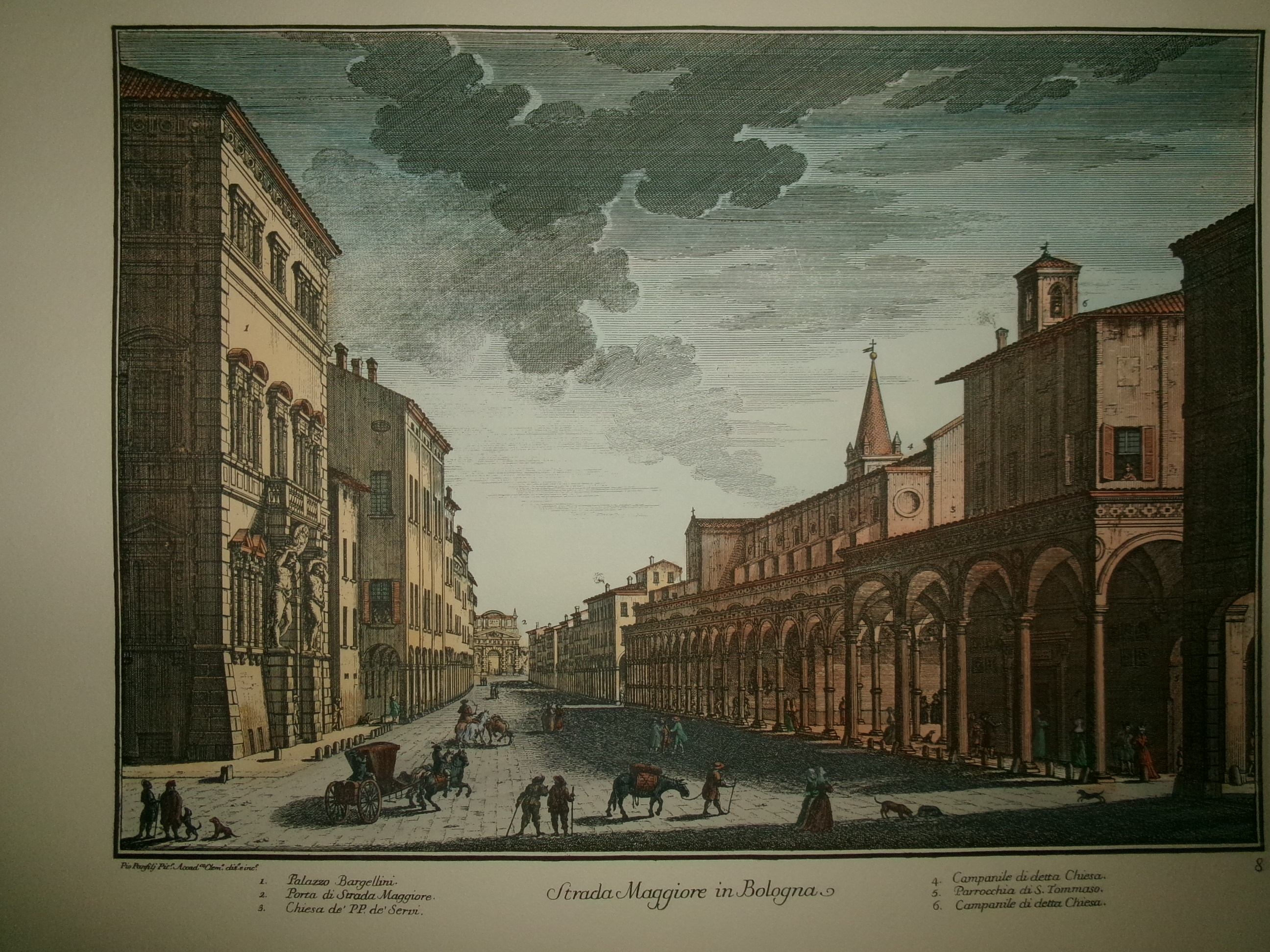 (Bologna) PIO PANFILI Strada Maggiore in Bologna (Stampa anastatica) circa …