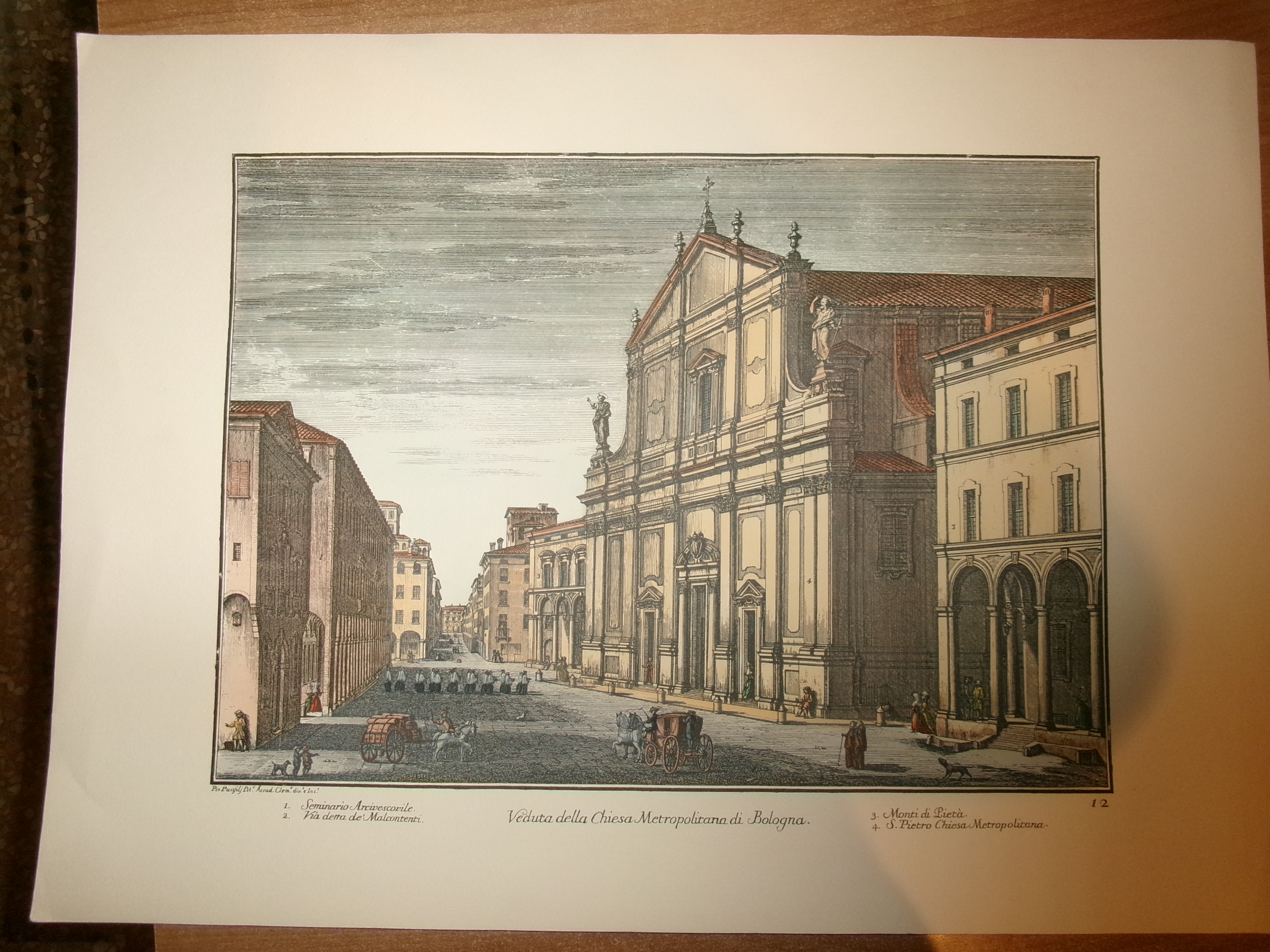 (Bologna) PIO PANFILI. VEDUTA della Chiesa METROPOLITANA di BOLOGNA - …