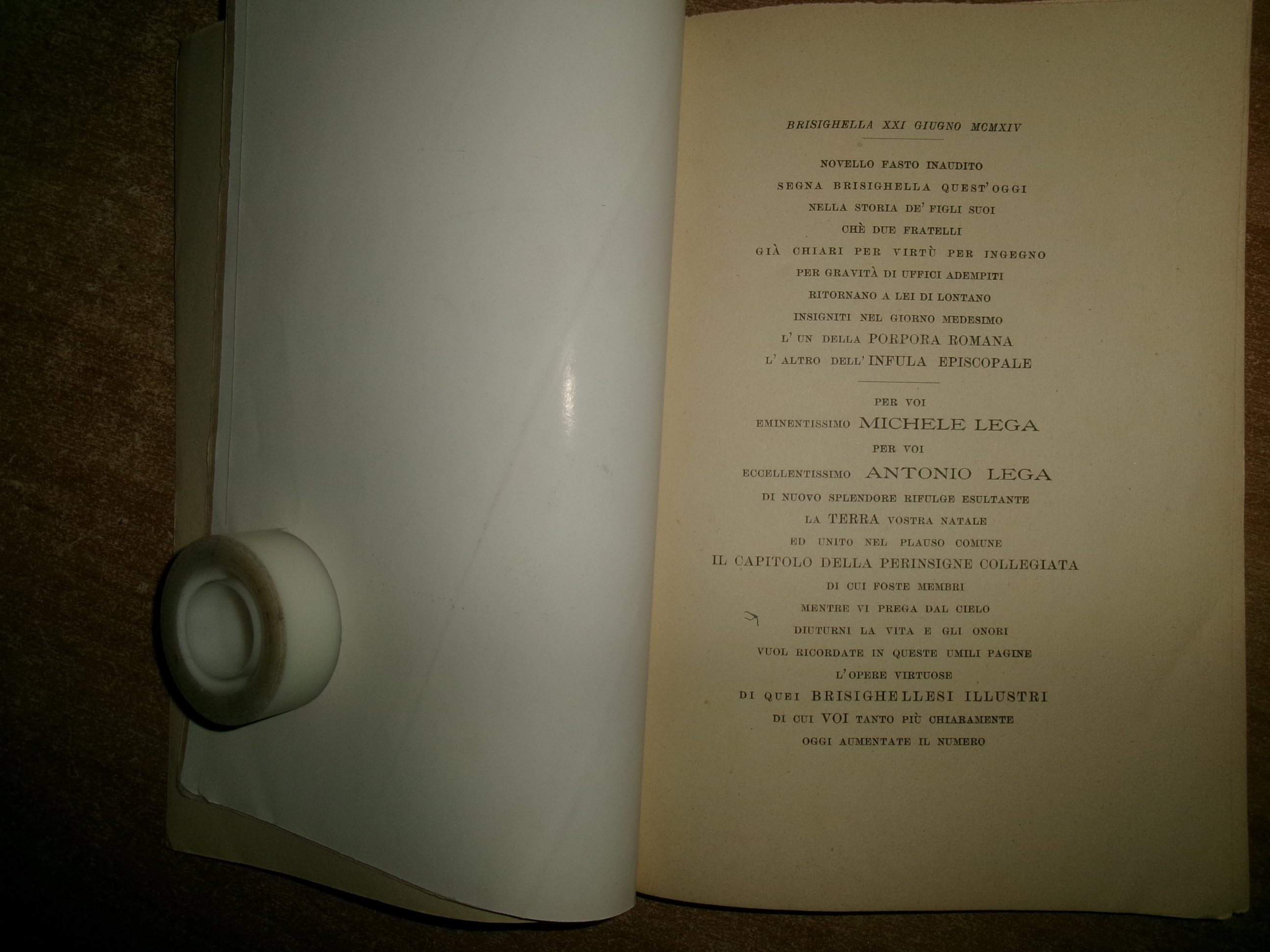 (Brisighella) CENNI BIOGRAFICI di UOMINI ILLUSTRI BRISIGHELLESI MARABINI ERNESTO