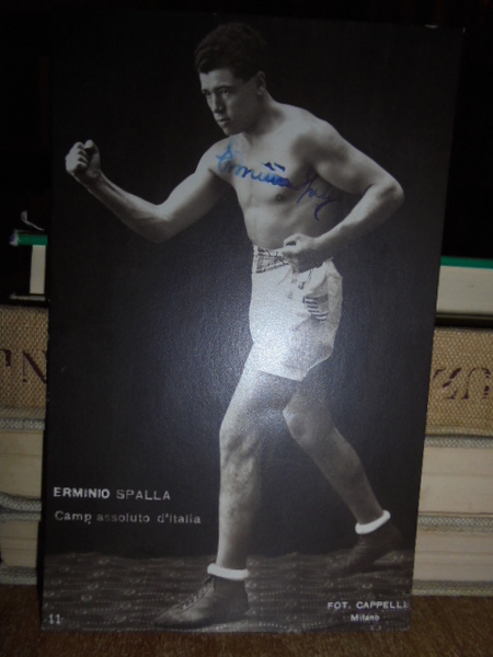 Cartolina autografo di Erminio Spalla