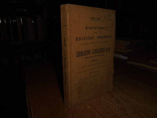 Catalogo delle edizioni proprie o possedute in numero o di …