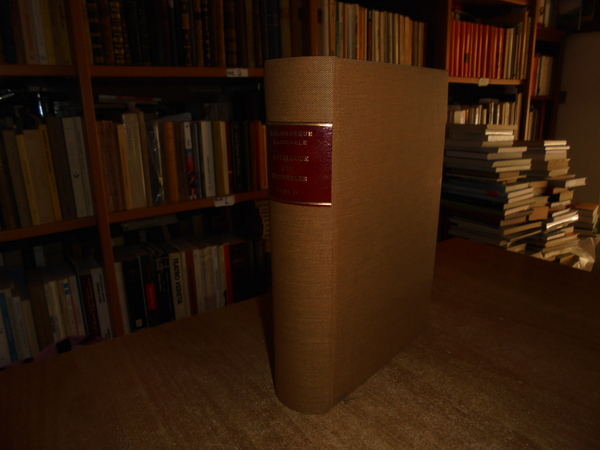 Catalogue des Incunables. TOME II H - Z et Hebraica