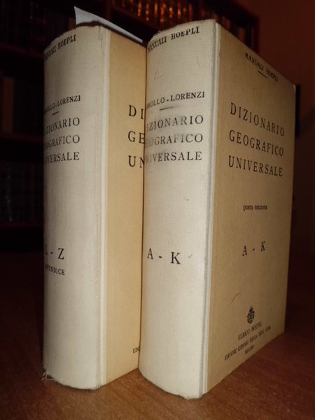 DIZIONARIO GEOGRAFICO UNIVERSALE - MANUALI HOEPLI