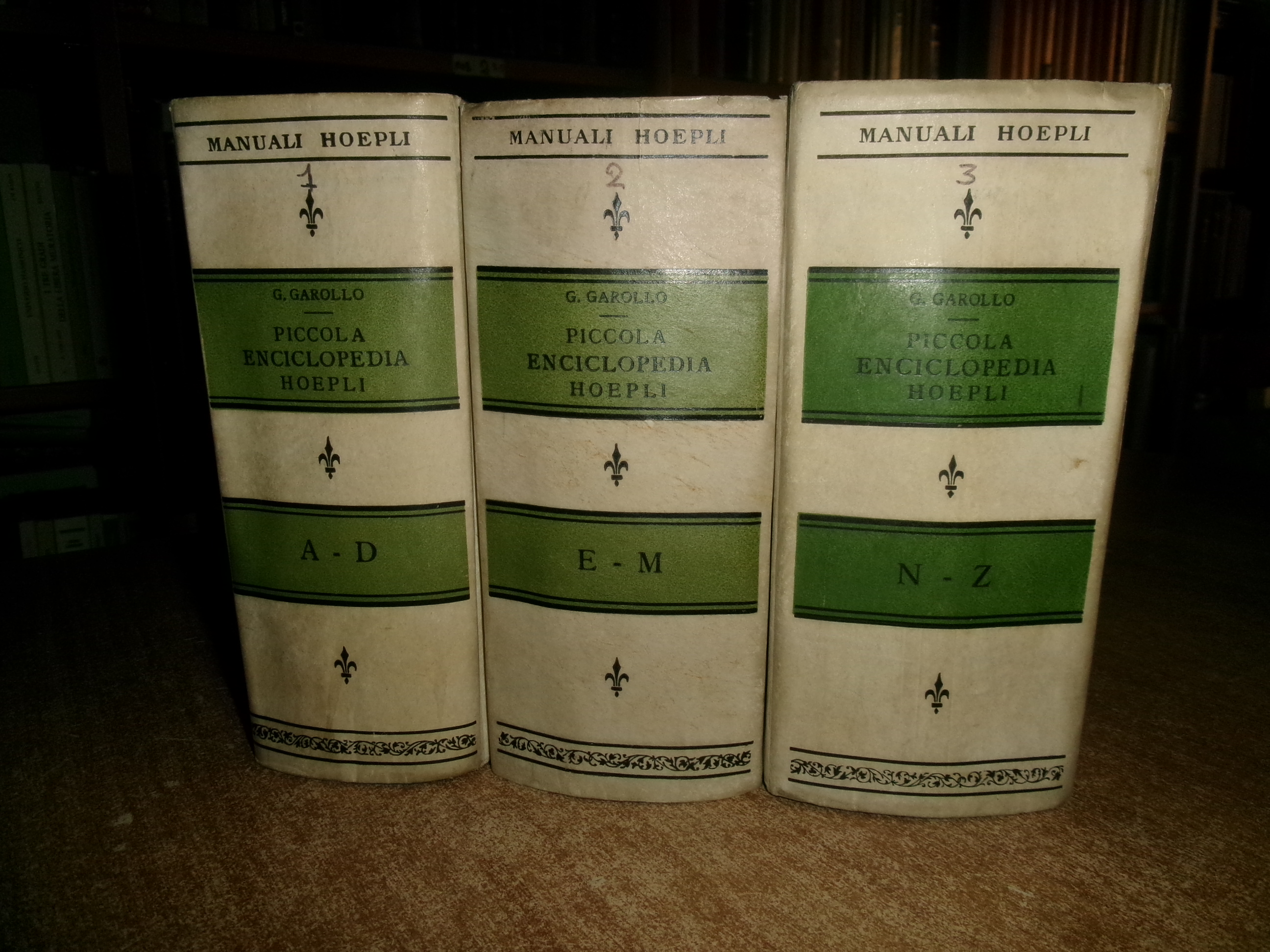 Dott. Prof. G. GAROLLO - Piccola Enciclopedia Hoepli seconda edizione …