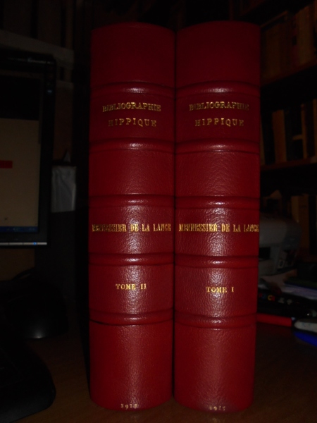 Essai de BIBLIOGRAPHIE HIPPIQUE donnant la description détaillée des ouvrages …
